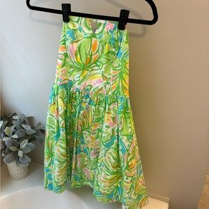 Lilly Pulitzer Womens Dress Size 2 Richelle Green Strapless Elephant Ears Summer